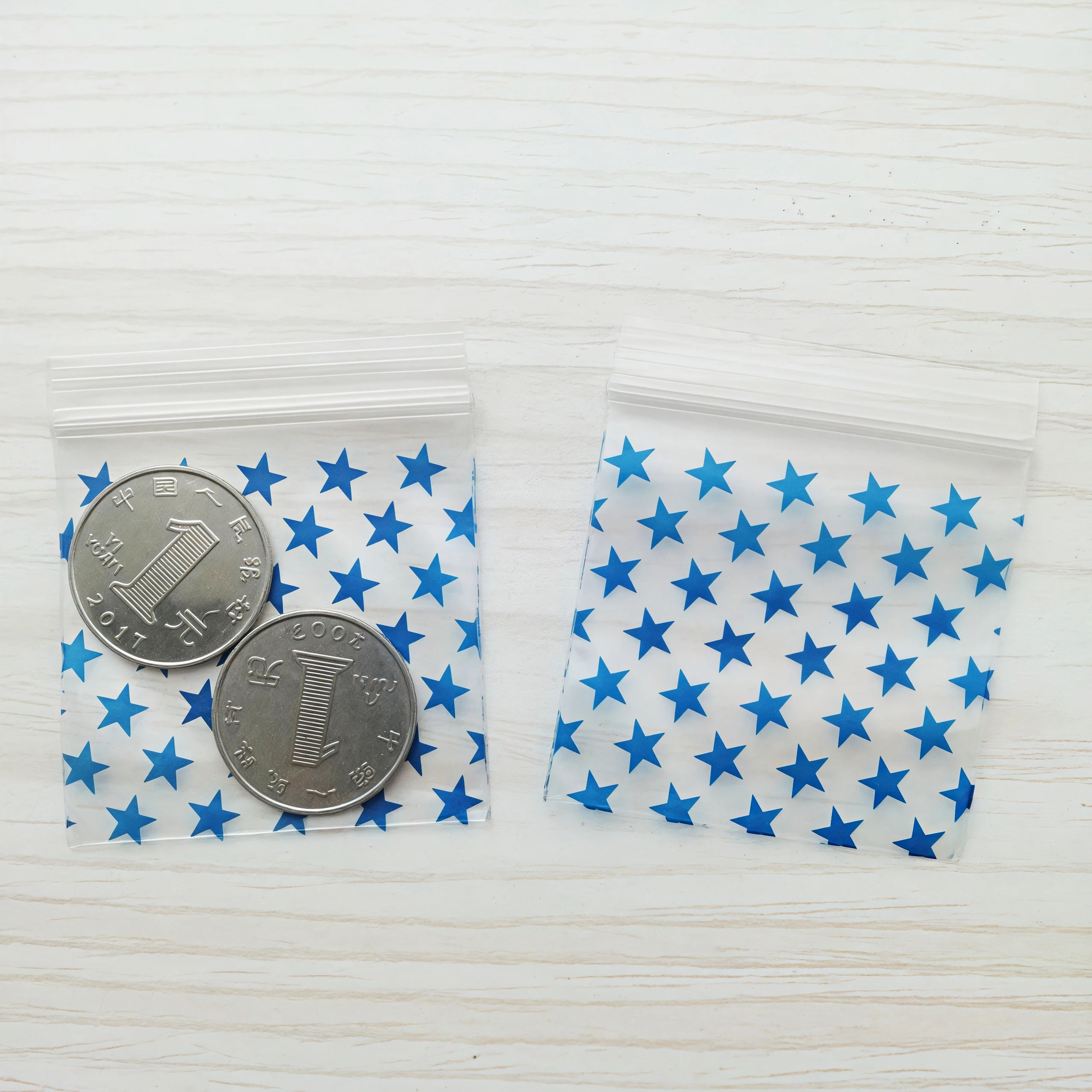 100Pcs Stars Bags Design Zip Seal Baggies Transparent Ziplock Bags Multi Size for Jewelry, Coins, Candy etc - view 4