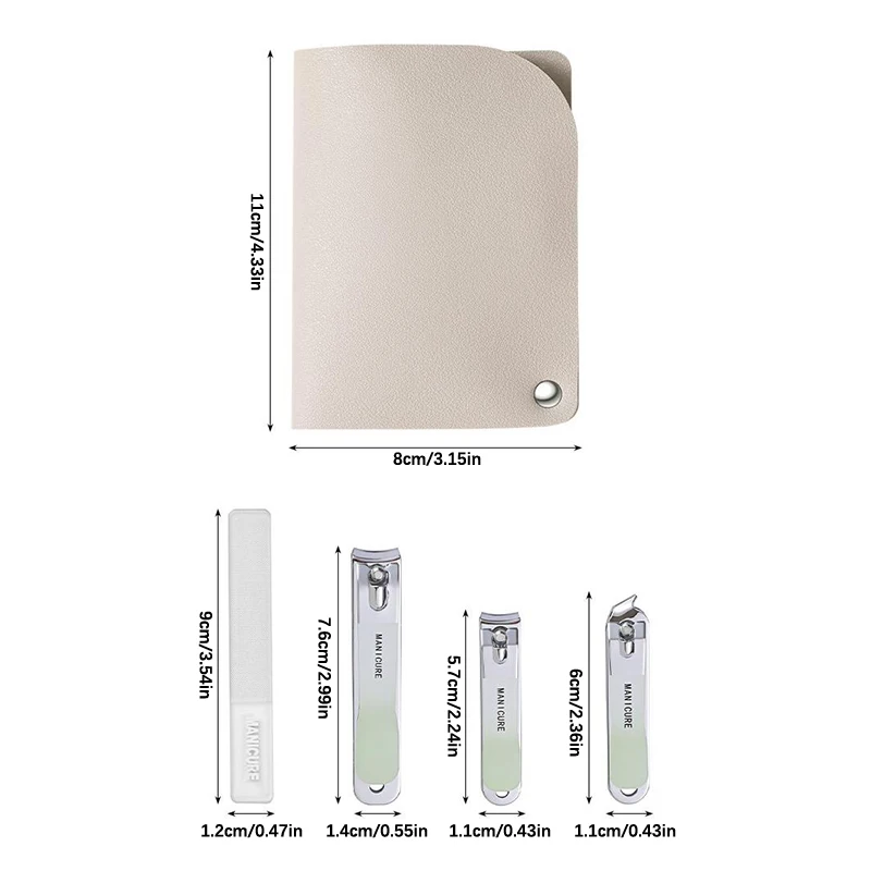 Gradiente Cor Prego Clipper Set, Quatro Rotating Bag, grandes e pequenos Clippers oblíquos