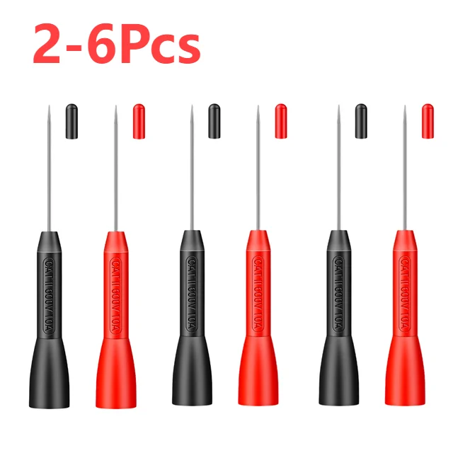 2-6Pcs Non-destructive Multimeter Test Needles Flexible Test Needles Non-destructive Multimeter Test Probes Car Diagnostic Tools