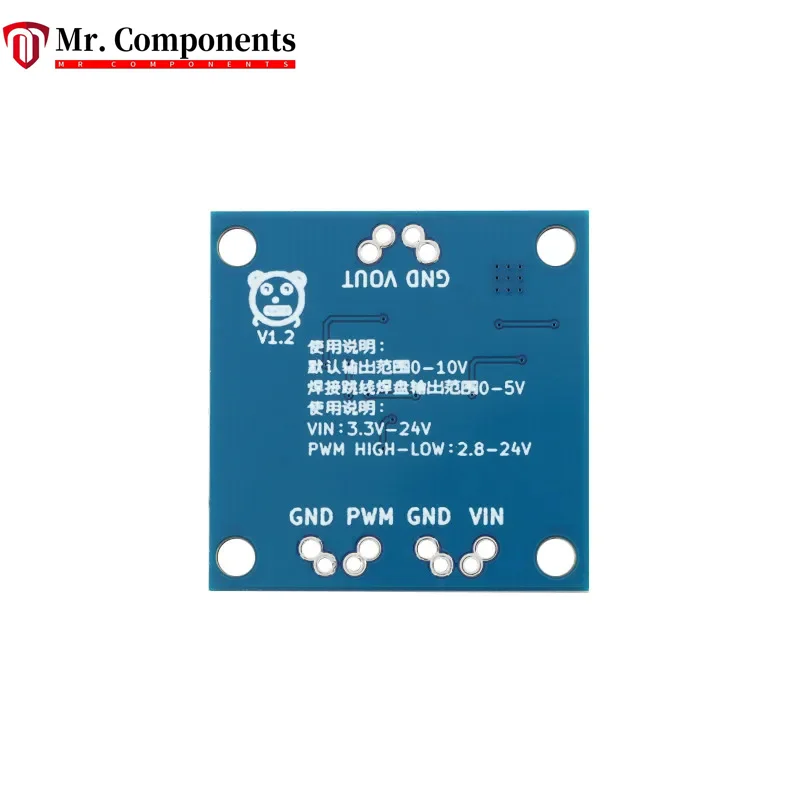 2Pcs/1pc PWM Signal to Voltage Module 0-100% Duty Cycle to 0-5V / 0-10V Output 22Hz-20kHz 3.3V-24V Input In stock