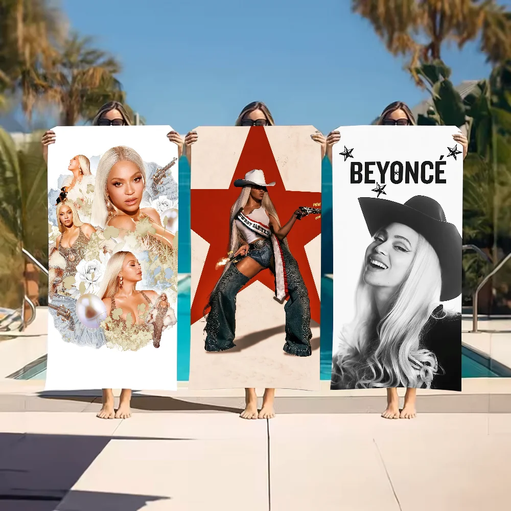 Toalla Singer B-Beyonce Cowboy Carter, toalla deportiva de secado rápido para viajes, equipo de camping, toalla de playa grande, suave, ligera y resistente a la arena