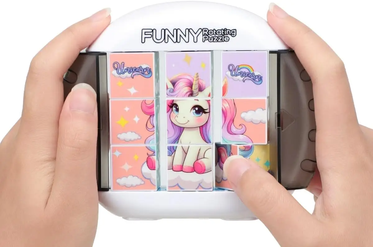 

3D-головоломка с вращающимися элементами для детей 3-7 лет, портативная игра 4-в-1 для путешествий, развитие мелкой моторики