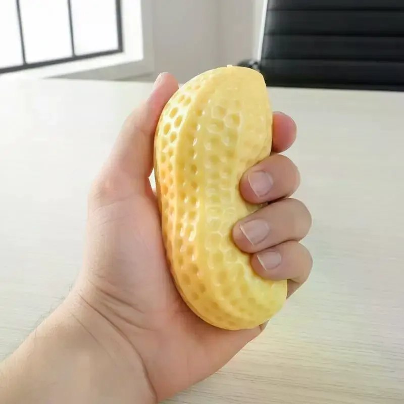 Slow Rebound Simulated Peanut Squeeze Toy Empty Fillable Soft Stress Relief Fidget Toy for Christmas Stocking Fillers