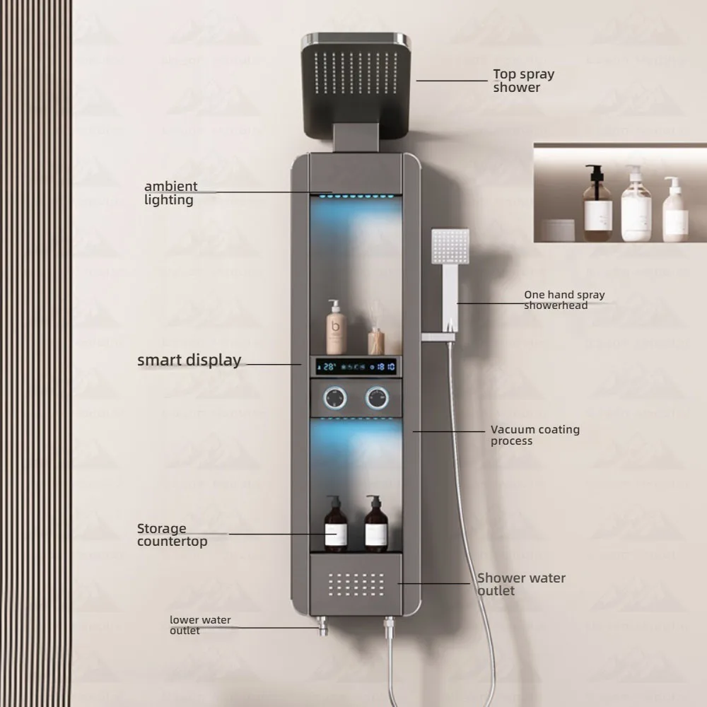 Wayon Fashion Hotel Hot Sell Bathroom Wall Mounted Thermostatic Waterfall Shower Column Set Shower Panels