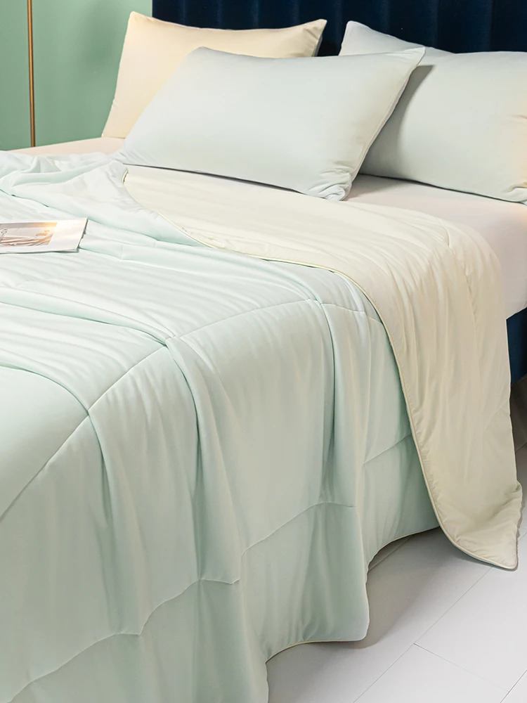 

Cool Feeling Summer Sky Ice Silk Air Conditioning Can Be Machine Washable Core Thin Type Space Air Conditioning Quilt Duvets