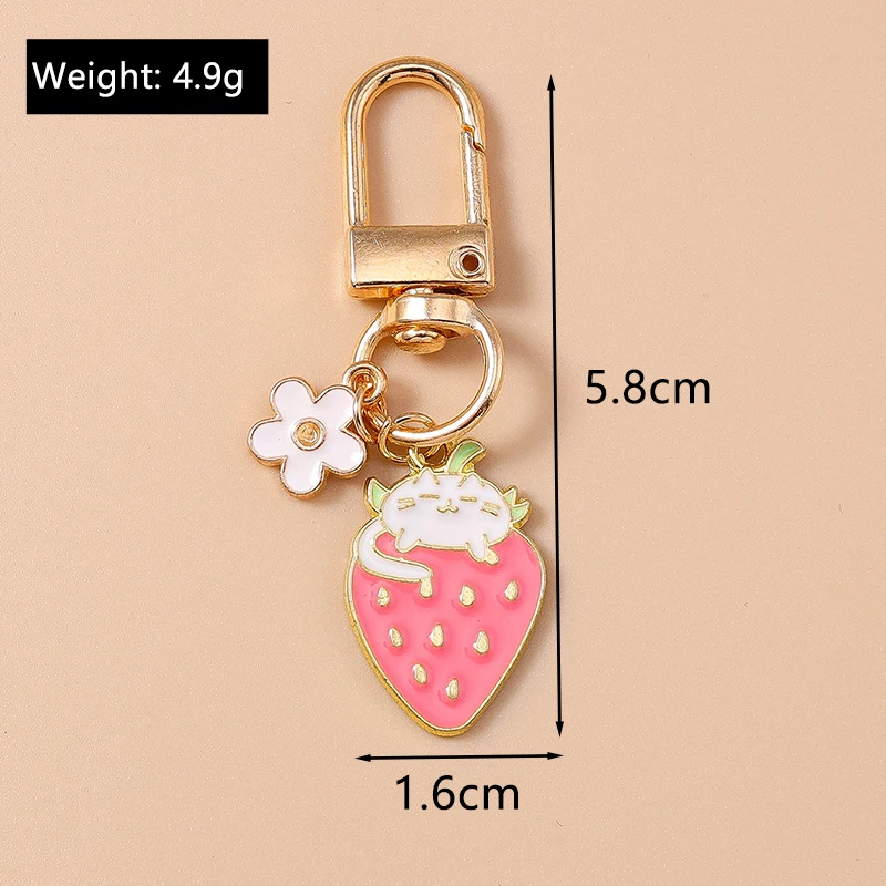 Niedlicher Emaille-Katzen-Schlüsselanhänger, Cartoon-Tier-Schlüsselanhänger, Anhänger für Frauen und Mädchen, Handtasche, Dekor, DIY, handgefertigter Schmuck, Geschenkzubehör – Detail 11