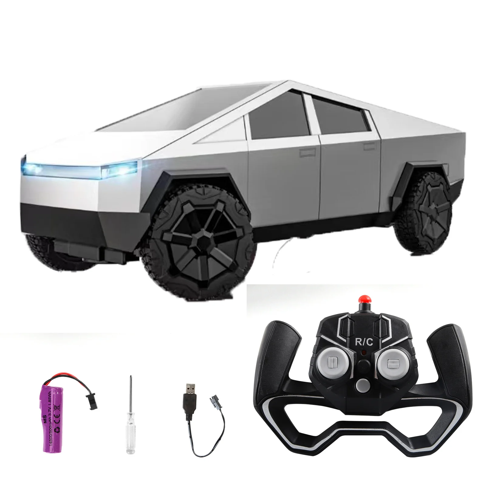 Juguetes Cybertruck todoterreno, camioneta de policía 911, modelo de coche fundido a presión de aleación de la patrulla de la ciudad, Gt, juguetes para niños