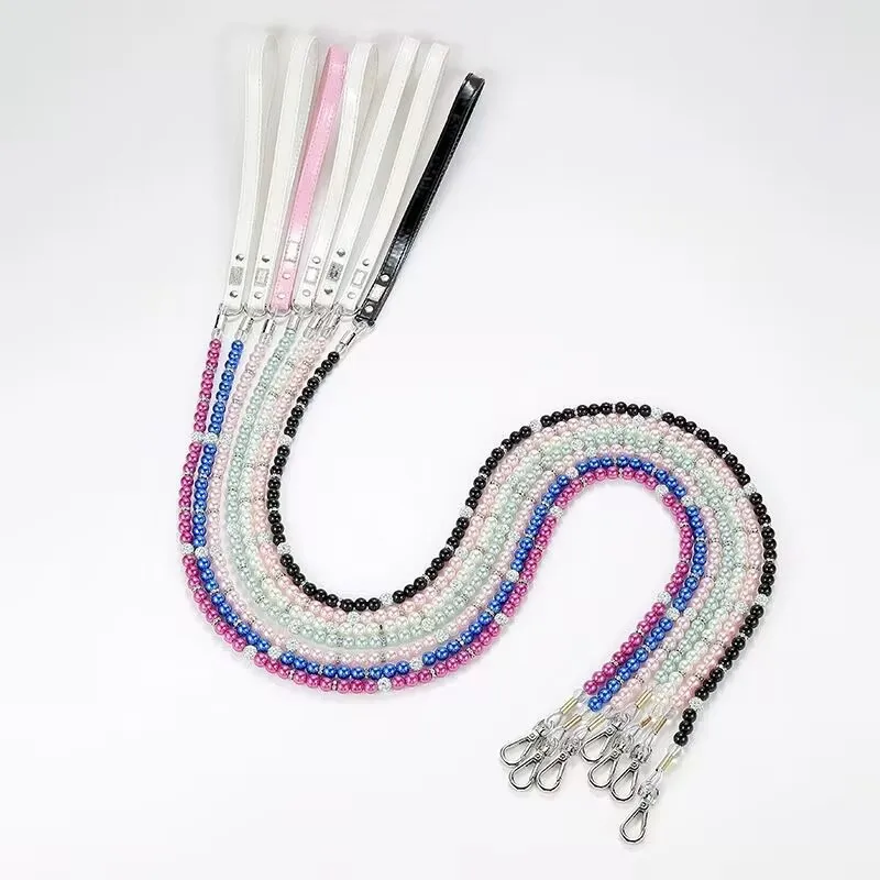 Luxury Imitation Pearls Diamond Ball Pet Dog Chain Leash  Walking Jogging Leads Leashes For Small Medium Size Dog Cat Lead