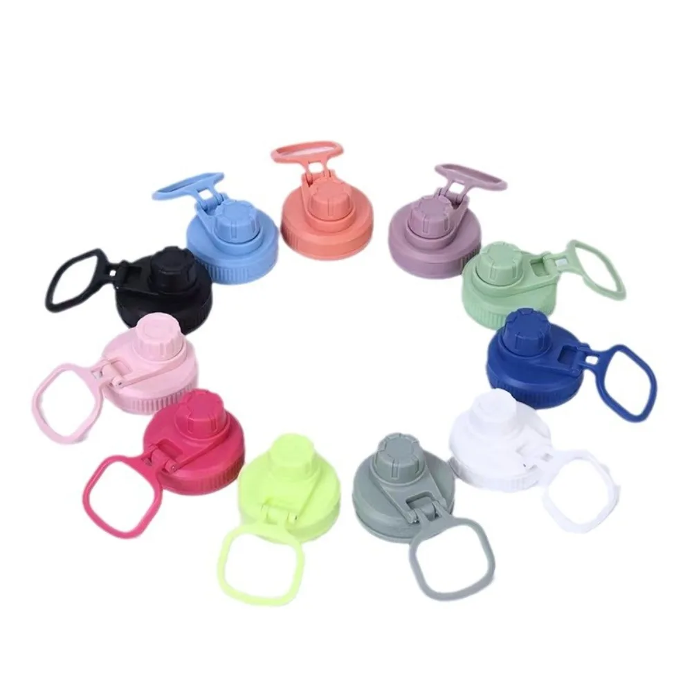 Leak Proof Water Bottle Handle Cover Plastic 12oz-64oz Kettle Replacement Lid Colored Fashion Vacuum Cup Lid Outdoor