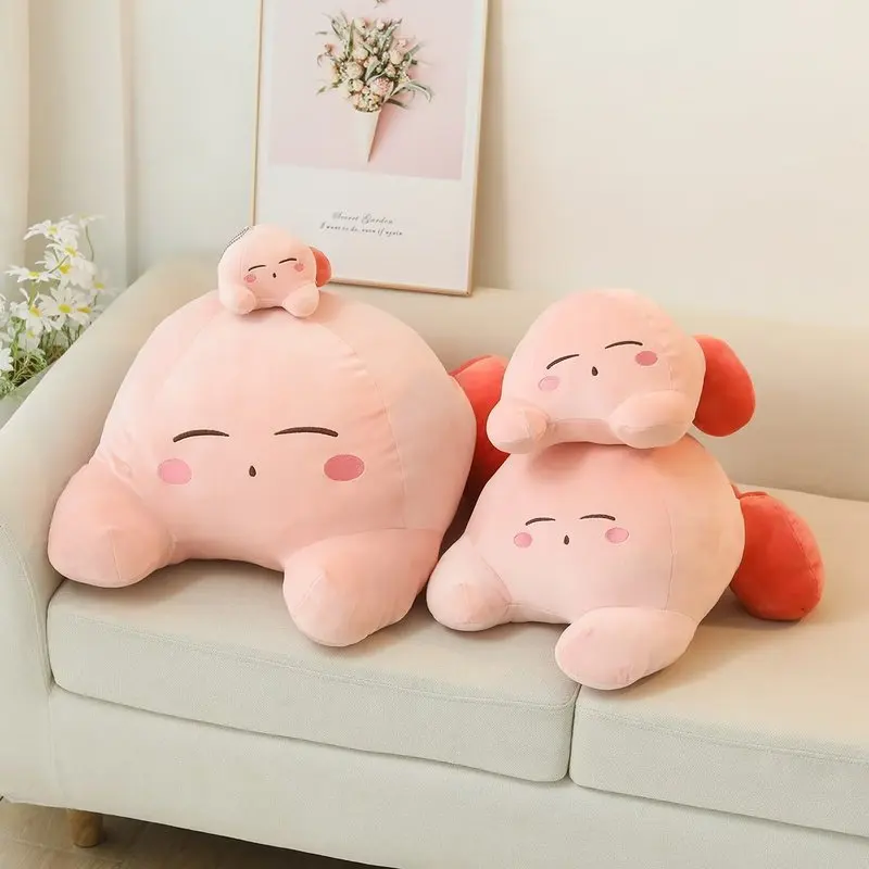 Cute Cartoon Girl Heart Pink Kirby Little Doll Backpack Pendant Plush Toy Girl Cute Sofa Pillow Cushion Christmas Surprise Gift