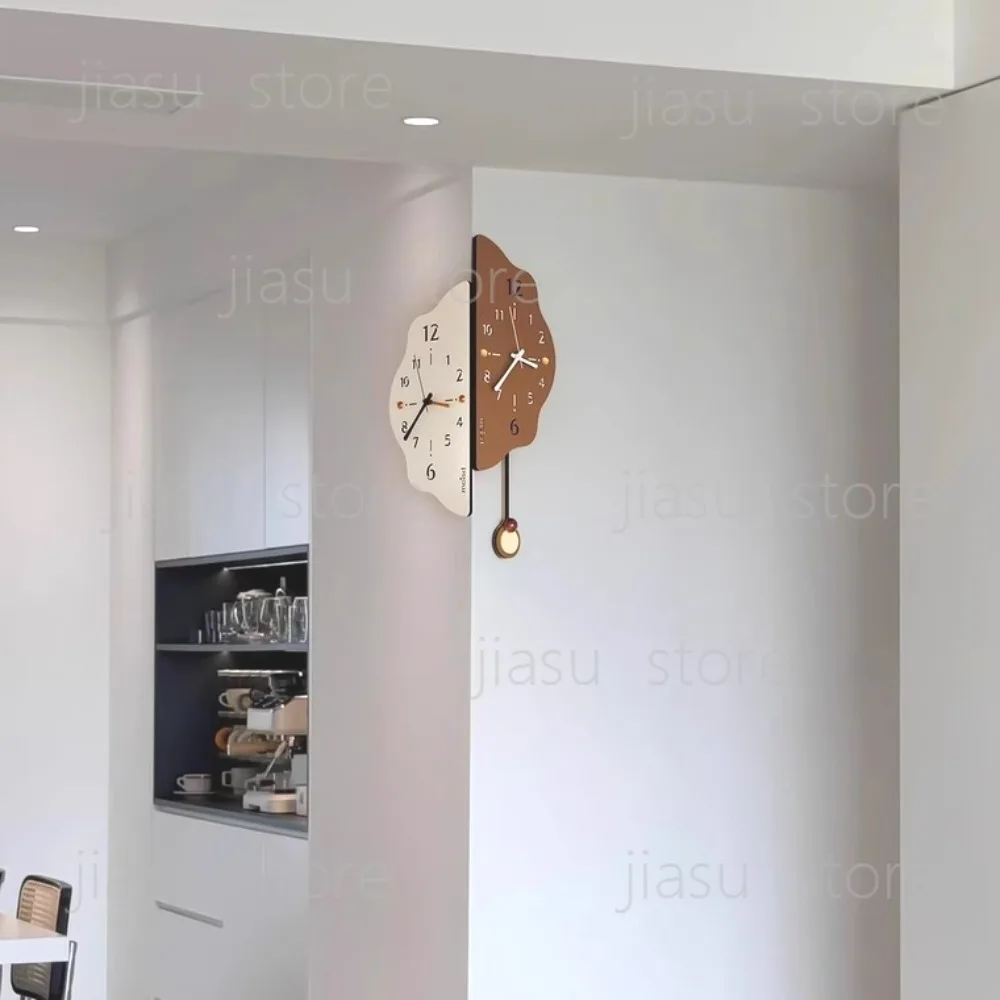 

Luxury Corner Wall Clock Living Room Modern Double-sided Clock Creative Corner Clocks Easy Install Decorations for Home