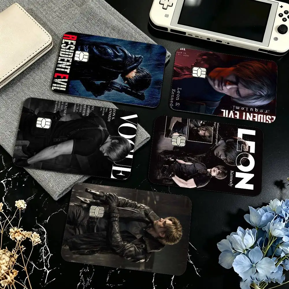 game Resident Evil Requiem Leon Credit Card HD Stickers Small Chip Waterproof Sticker Game Card Decal Gift