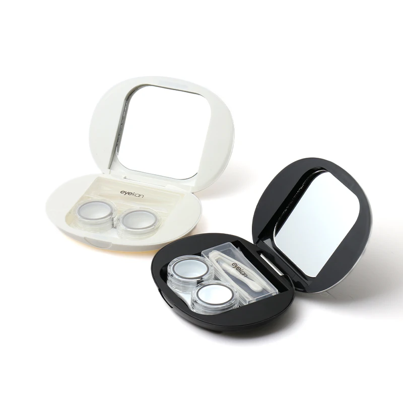 Smooth Pocket Portable Mini Contact Lens With Mirror Durable, Compact, Portable Soak Storage Travel Contact Kit