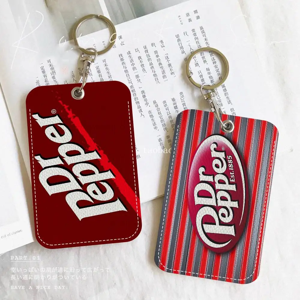 

Брелок-держатель D-Dr Pepper с мультяшным дизайном для карт доступа, проездных и кредитных карт, защитный чехол для банковских карт