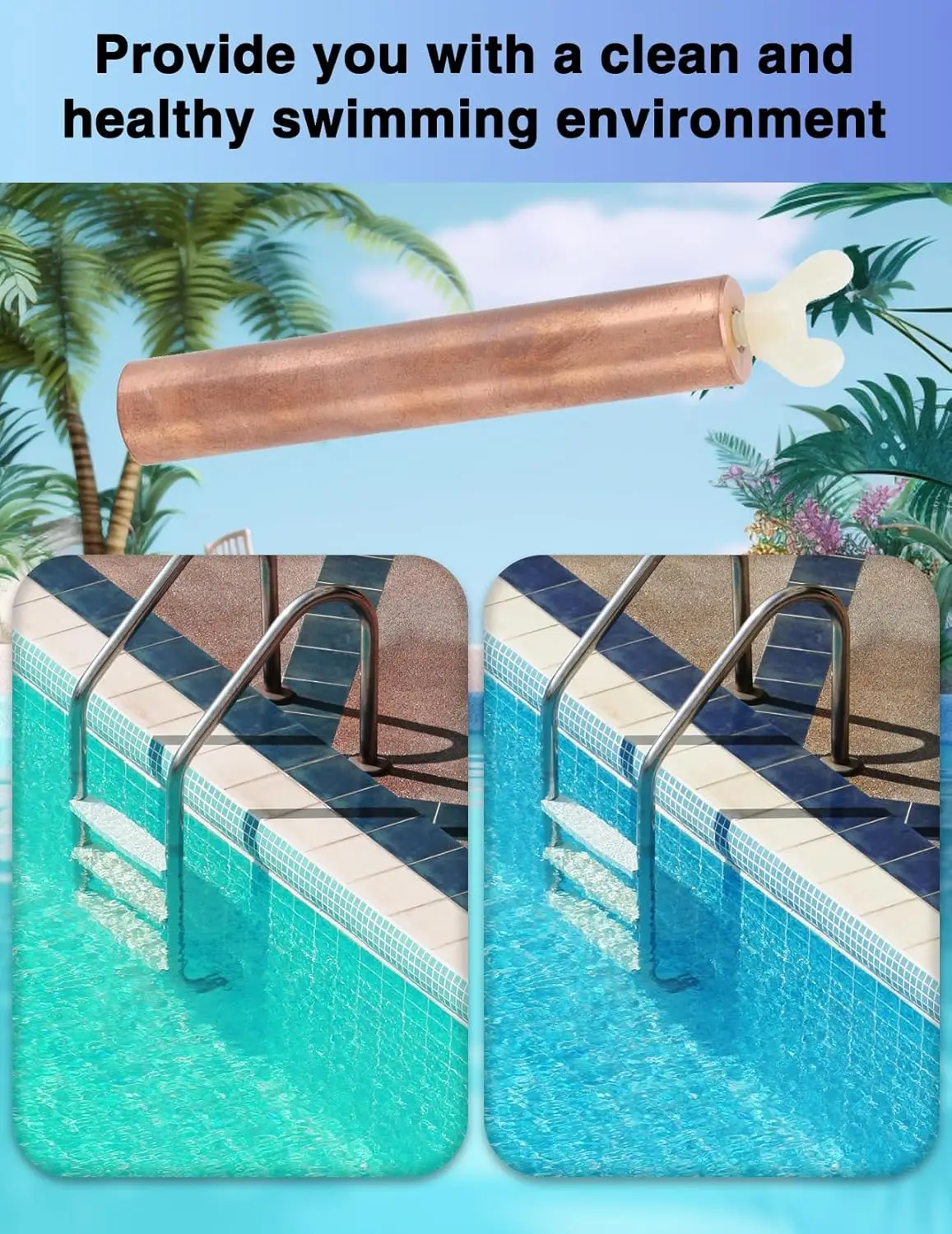 Solar Copper Anode Replacement High Efficiency Sun Shock Solar Pool Ionizer Anode Rod Solar Anode Replacement Solar Copper Anode