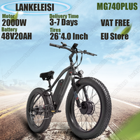 Lankeleisi MG740PLUS Electric Bike 2000W Dual Motor 48V20AH 26*4.0 Inch Fat Tire Mountain Electric Bicycle Hydraulic Brake Ebike