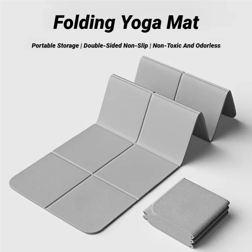 

Foldable Yoga Mat Eco Friendly Tpe Folding Travel Fitness Exercise Double Sided Non-Slip For Pilates & Floor Workouts