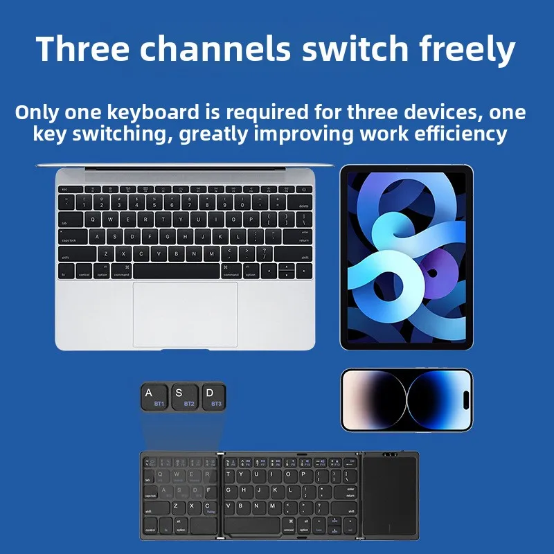 B089T Touchpad Draagbaar 70% korting opvouwbaar Bluetooth draadloos toetsenbord IOS Android tablettelefoon