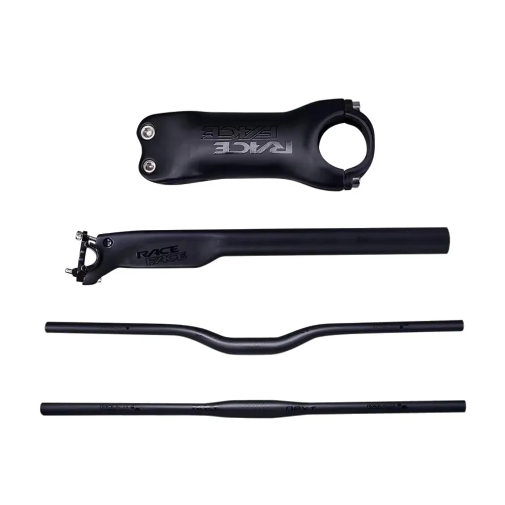 

Race Face Next MTB Bike One-shaped Handlebar Sets Carbon Fiber Mountain Bicycle Handlebar Stem SeatPost Matte Black Glossy Logo