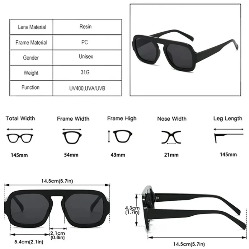 Retro Square Sunglasses Women Fashion Brand Design Gradient Shades UV400 Men Punk Sun Glasses view 5