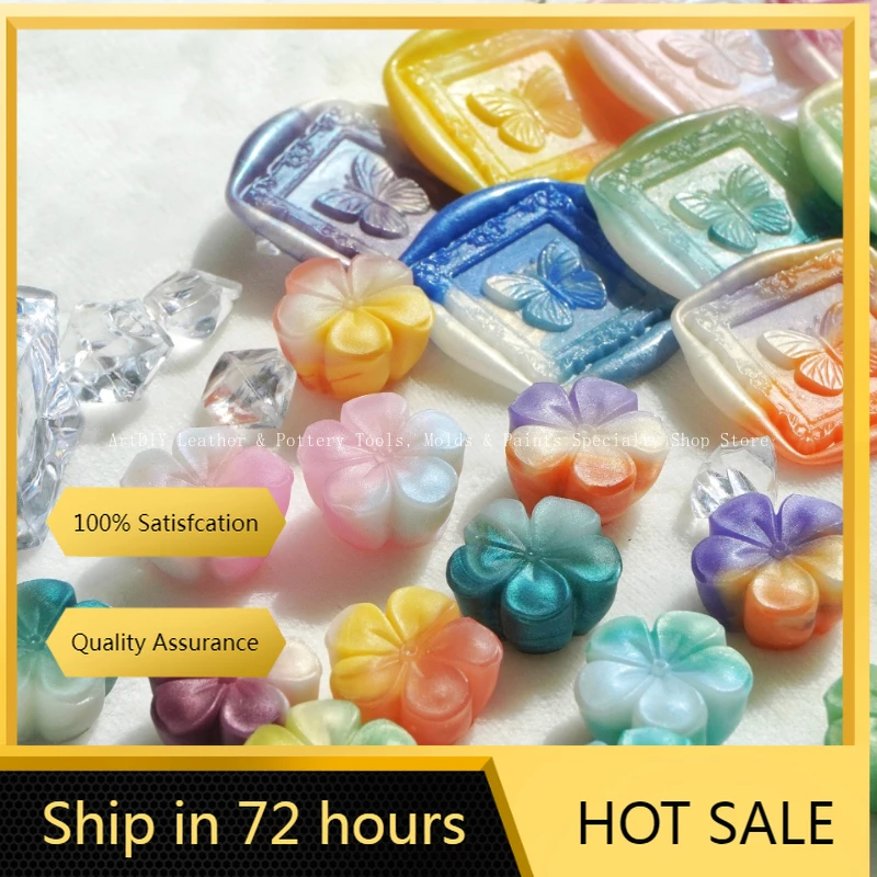 Colored Glazed Flower Lacquer Wax Granule Flower Shape/handmade DIY Seal Wedding Invitation Letter Envelope Sealing Gift Seal