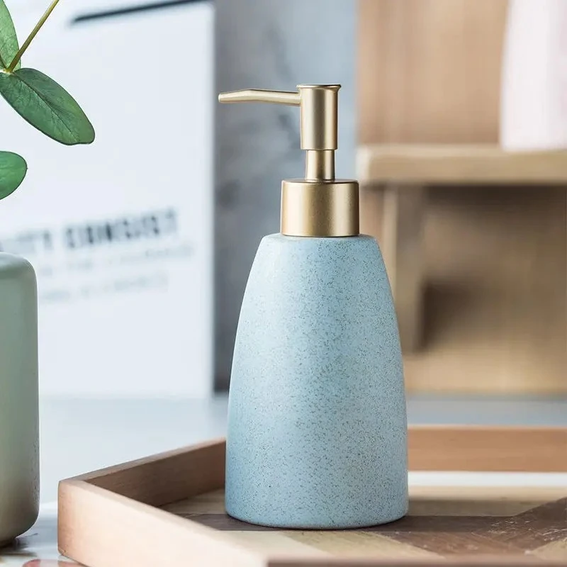 For Bathroom Hand Sanitizer Shampoo Lotion Hotel Toilet Accessories Portable Soap Dispenser Creative Ceramic Press Bottle