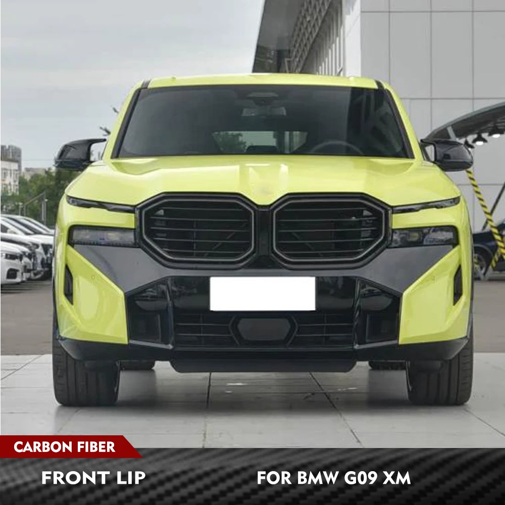 For BMW G09 XM 2023-2025 Carbon Fiber Car Front Bumper Lip Car Front Racing Body Kits Front Bumper Splitters Spoiler Chin Lip