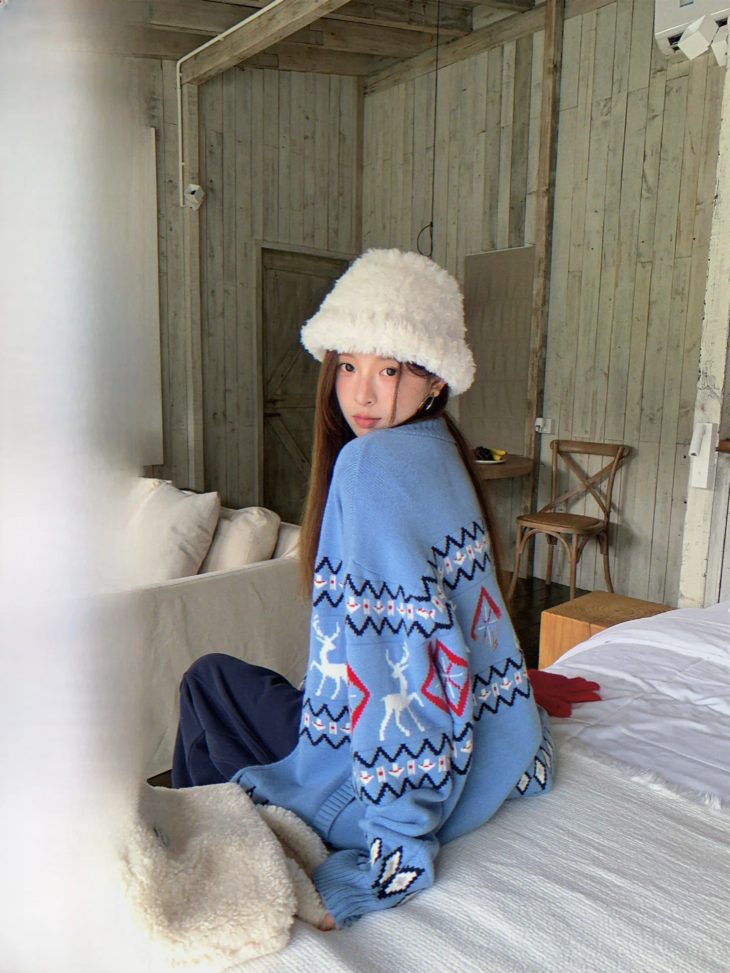 

COK Осенне-зимний кардиган на молнии Deer Island для девочек, модный, прямого кроя, с длинными рукавами, теплый термотоп