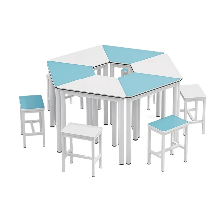 @Smart classroom training tutoring class  stool hexagonal splicing  Ulis  multi-functional  table