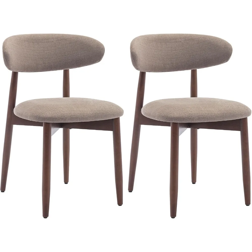 Fa- dining Szék állítsa bel 2, Koszerű Ablakszövet upholstered dining szoba fotel, Parasztház konyhai Pöffeszkedés Szék vel Cipőnyelv Dugó