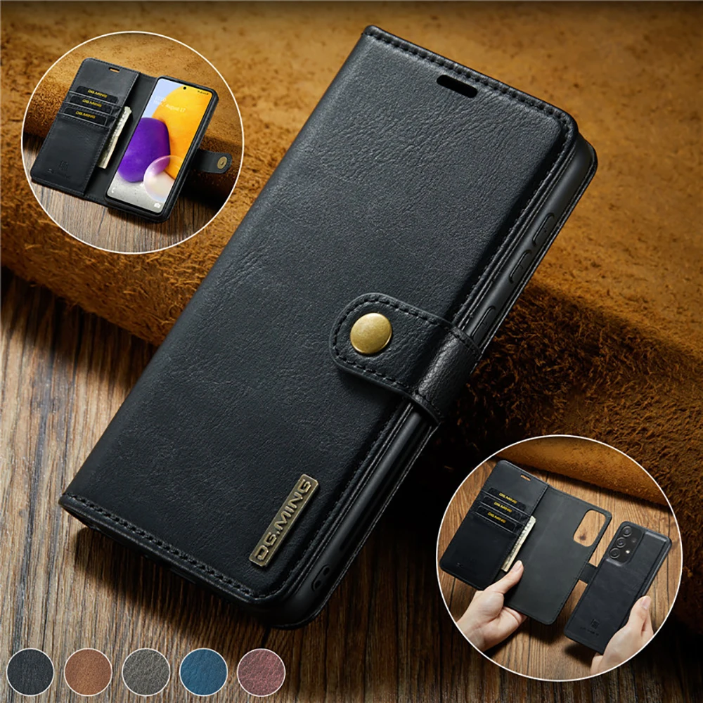 

2IN1 Detachable Leather Cover for Samsung Galaxy A52S 5G Wallet Funda for Galaxy A52 A32 A22 S A42 A72 A13 A23 A33 A53 Flip Case