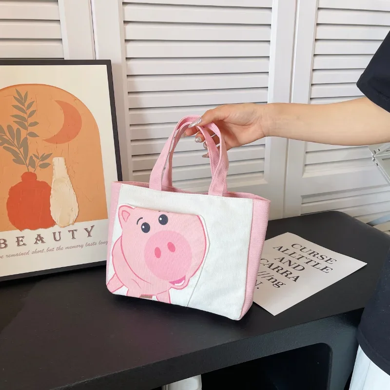 Bolsas de almuerzo para niños, bolso de accesorios versátil con estampado bonito de dibujos animados, bolso de hombro para niños, bolsos para madres y niños para niñas