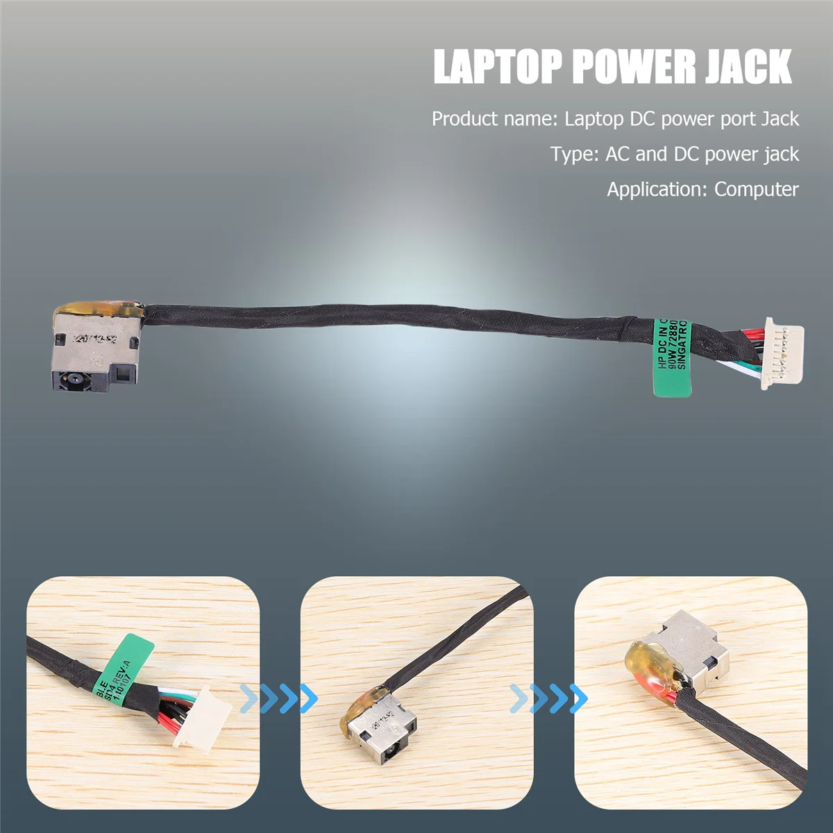 Soket kabel colokan daya Laptop untuk 240 246 250 255 G4 G5 Replacement 813945-001 DC Jack pengganti