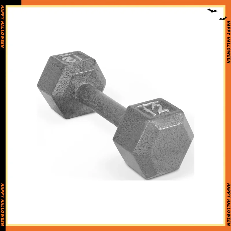 دمبل سداسي من الحديد الزهر بوزن 12 رطل، أداء طويل الأمد، فردي #2