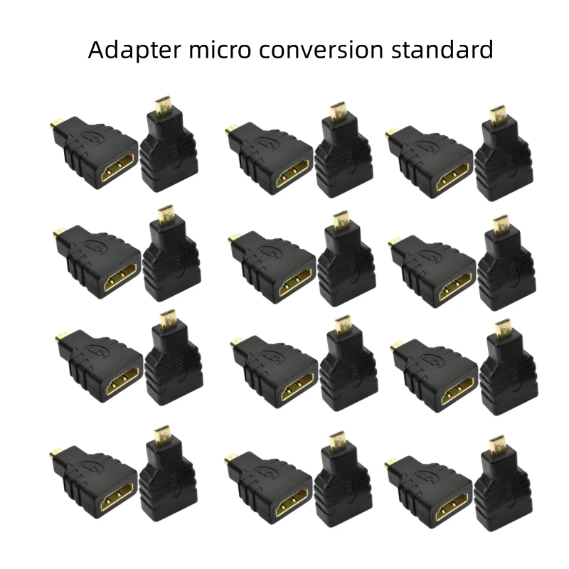 1 Uds. Adaptador genérico Micro HDMI-M a HDMI-F Compatible con Micro HDMI tipo D a HDMI adaptador de convertidores hembra para Microsoft