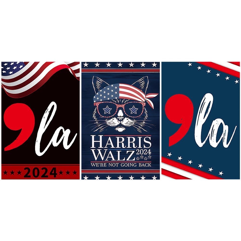 Kamala Harris 2024 Garden Flag 12 X 18 Inch Kamala Harris Tim Waltz 2024 Banner Double Sided Kamala Harris Walz 2024 Garden Flag