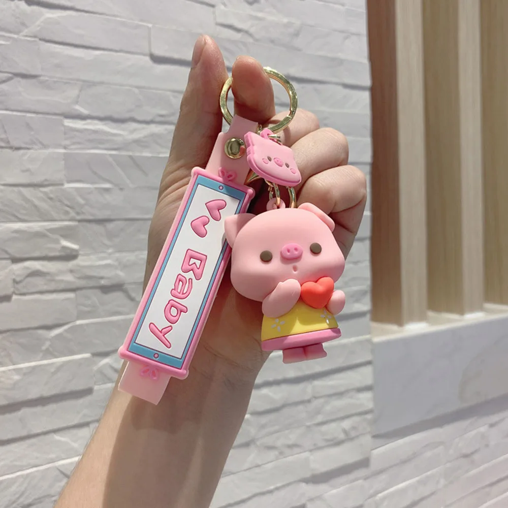 Cartoon Animal Shape Plush Keys Chain High-quality Fashionable Keychain For Mobile Phone Key Wallet