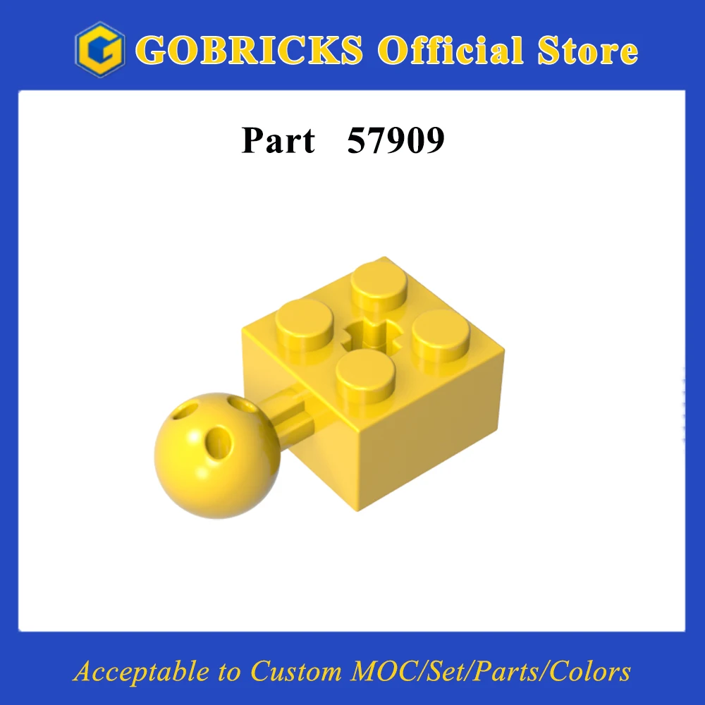 

Gobricks 1 Pcs MOC Technic Brick Modified 2 x 2 with Ball and Axle Hole Compatible With 57909 Model Building Blocks Parts Toys