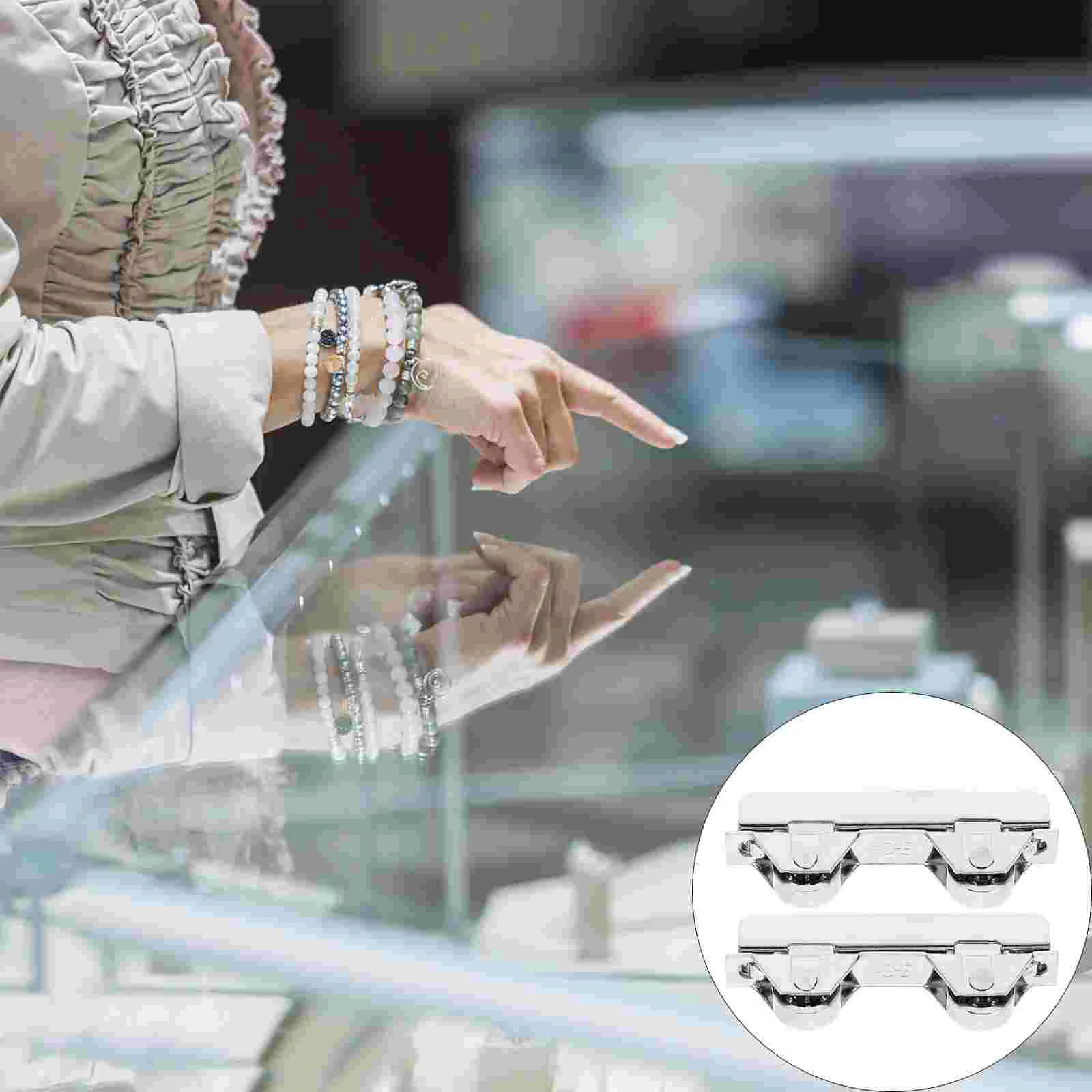 10 Pcs Glass Door Wheel Showcase Window Pulley Sliding Roller Assembly Stainless Steel