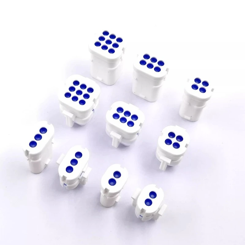 DJ7021B-1.8-11/21 White 1.8 Series Automotive Connector 2/3/4/6/9 Hole Waterproof Connector Male and Female Harness Butt Sheath