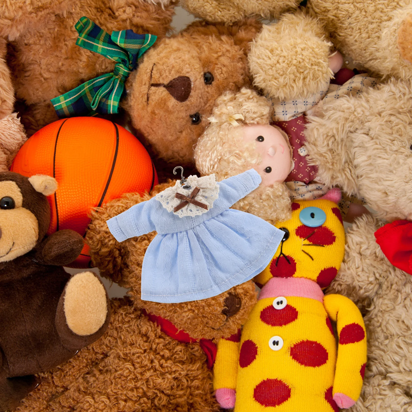 Vintage Dress Lace Neckline Mini Skirt For Ob11 Fit Dollhouse Wedding Party Photography Clothing Accessories