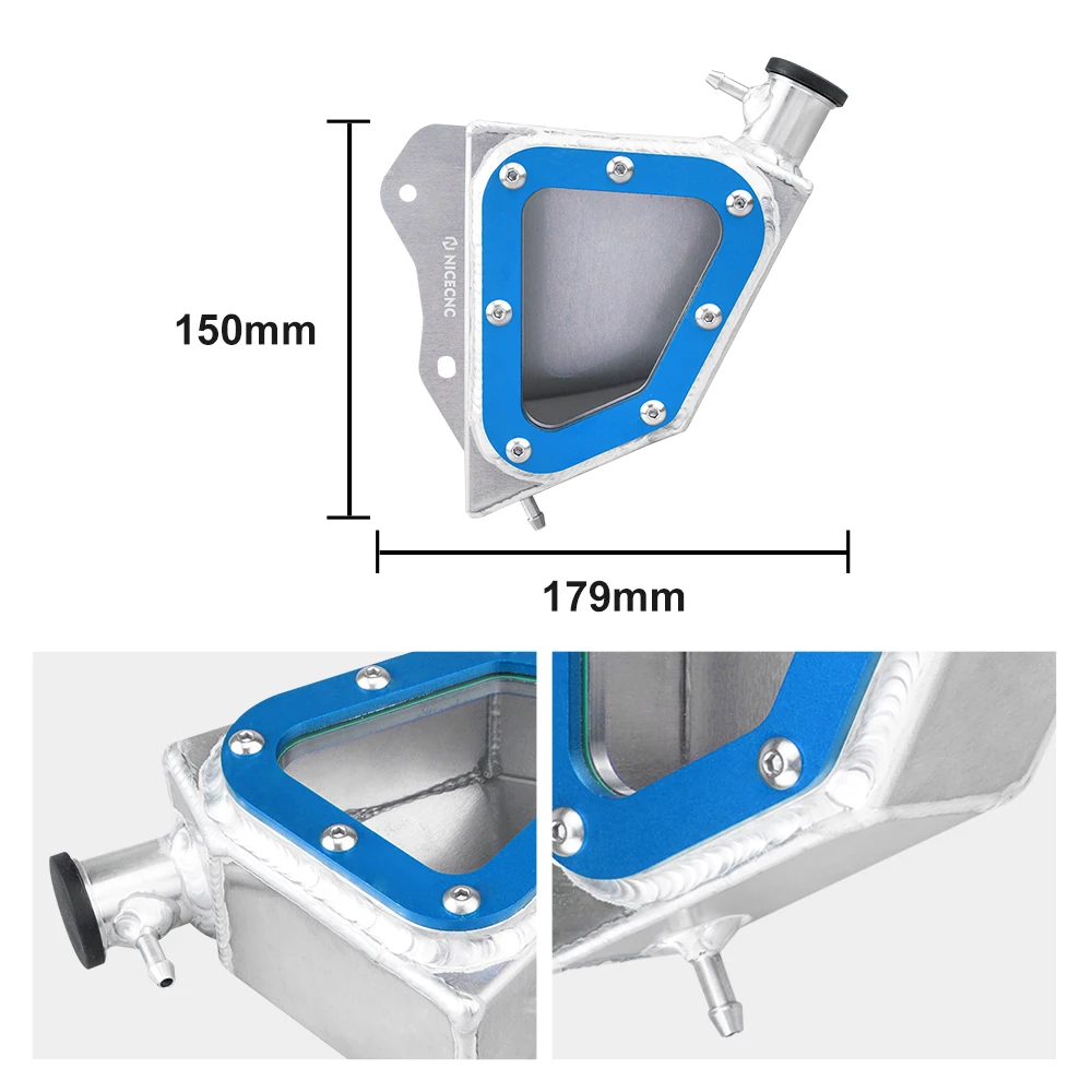 NICECNC Für Yamaha Raptor 700 ATV Überlauf-Kühlmittelbehälter für Raptor 700R 2013-2026 Aluminium 1PE-F1871-00-00 – Detail 6