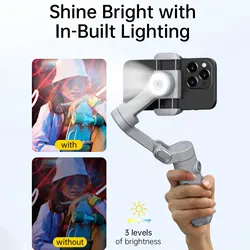 AOCHUAN Smart XPro Grey Smartphone 3Axis Gimbal Stabilizer For iPhone and Android Phone video shooting Stabilizer
