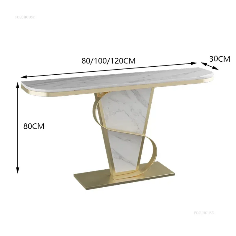 طاولات وحدة تحكم إيطالية بسيطة لمدخل أثاث غرفة المعيشة تصميم فندق فاخر المدخل طاولة جانبية ضيقة الديكور أ