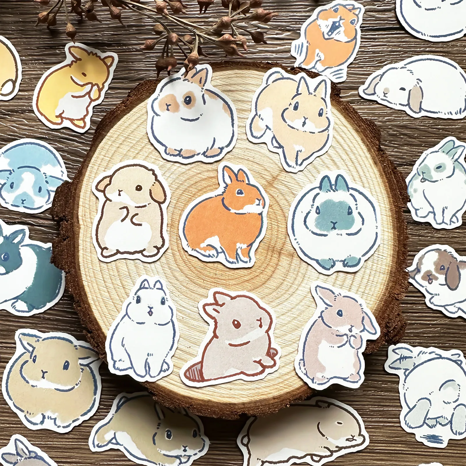 Ins Cute Rabbit Cartoon Animal Stickers for Journal Notebook Phone Case Gucca DIY Decoration
