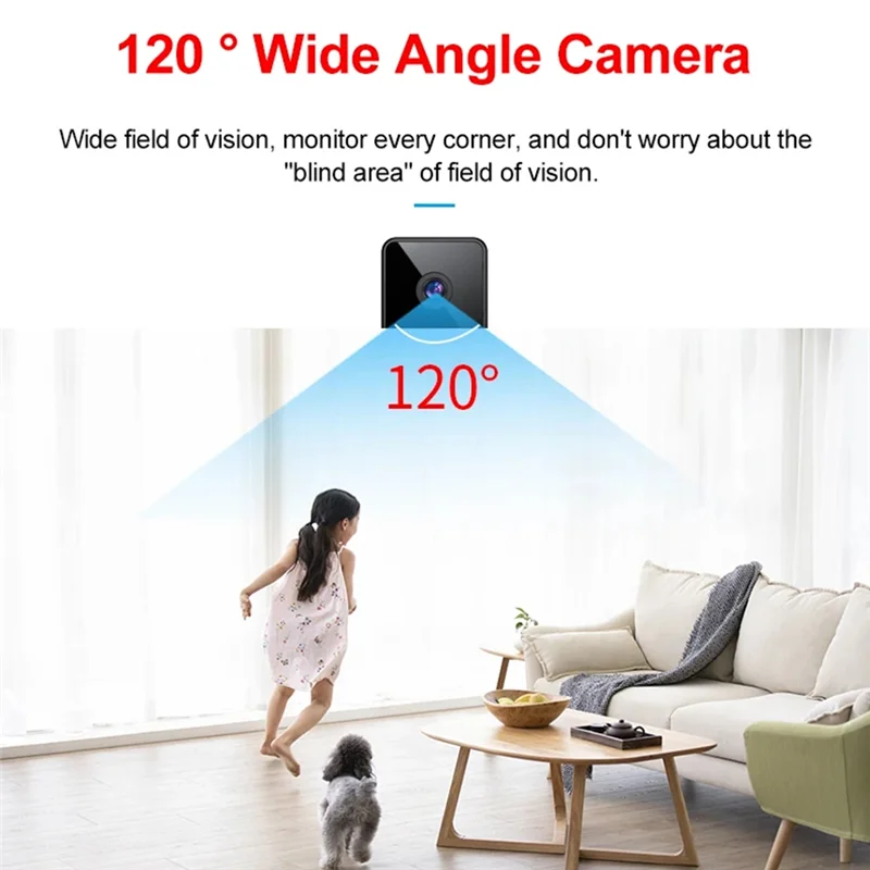 Wireless Remote Monitor Camera Indoor Video Recorder Infrared Night Vision Surveillance Wide Angle-TCE