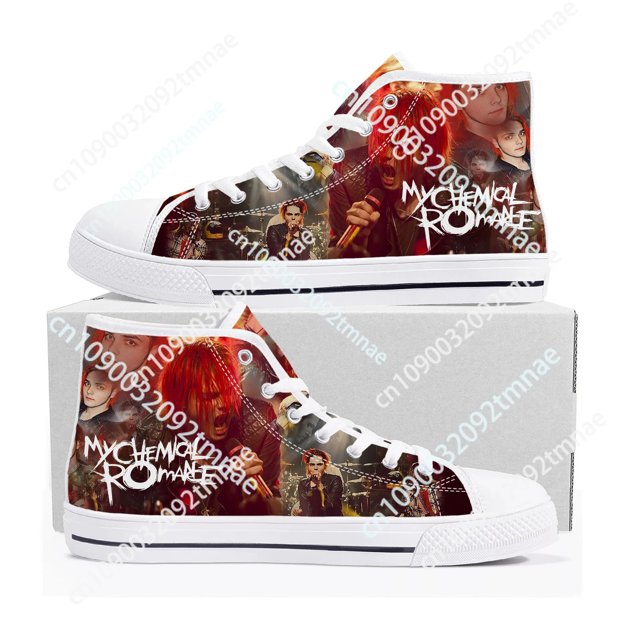 My Chemical Romance Rock Band High Top High Quality Sneakers Mens Womens Teenager Canvas Sneaker Casual Couple Shoes Custom Shoe