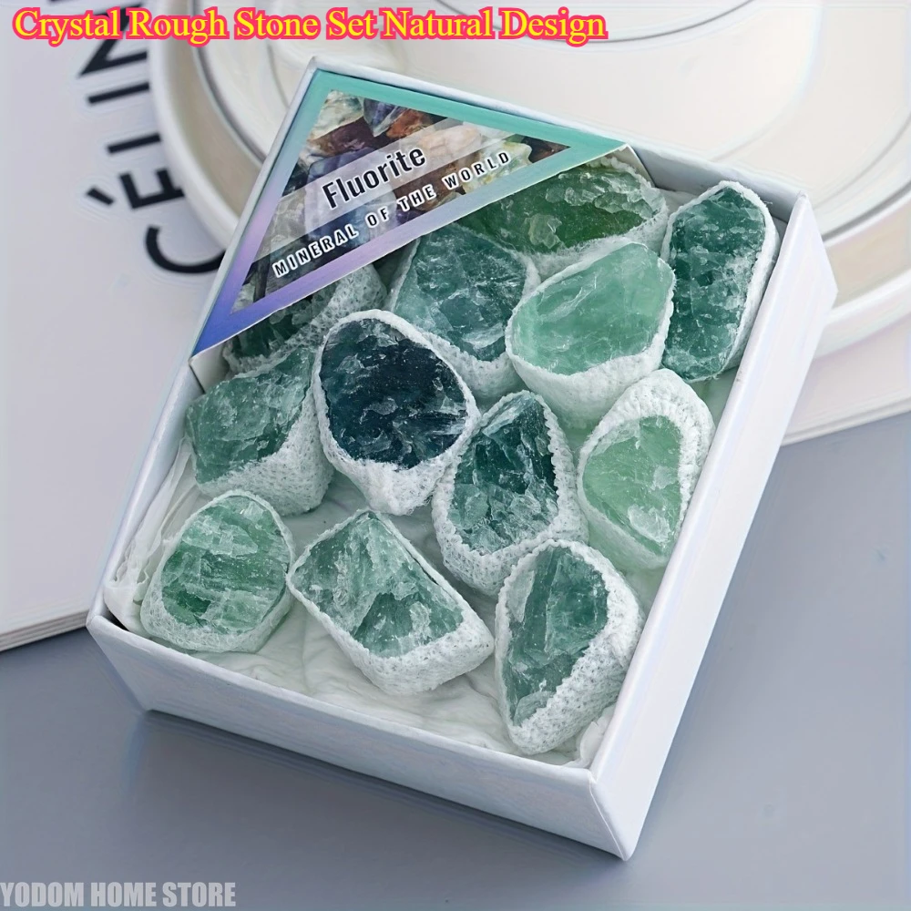 Crystal Rough Stone Set Natural Design - Electroplated Color Agate Cave Amethyst Cluster Ore