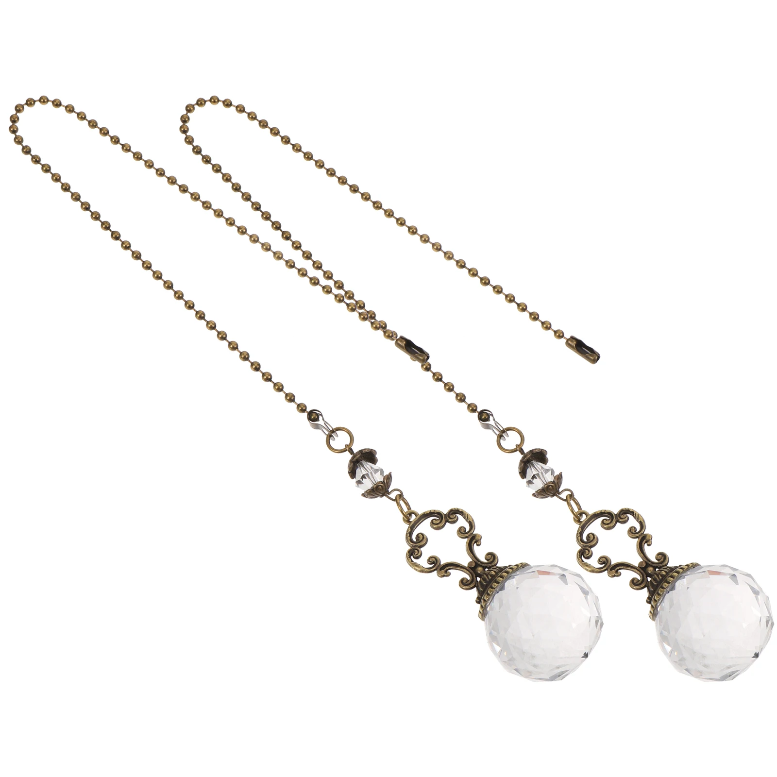 

2 шт. элегантная хрустальная цепочка для потолочных вентиляторов, аксессуары для ламп, красочные подвесные цепочки