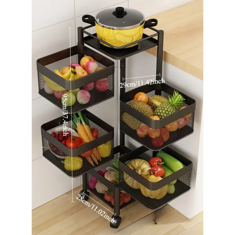 New rotating storage rack multi-function. Household detachable storage basket